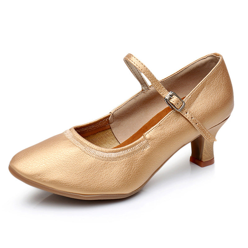 Buty do tańca łacińskiego damskie | Obcas środkowy, miękka podeszwa