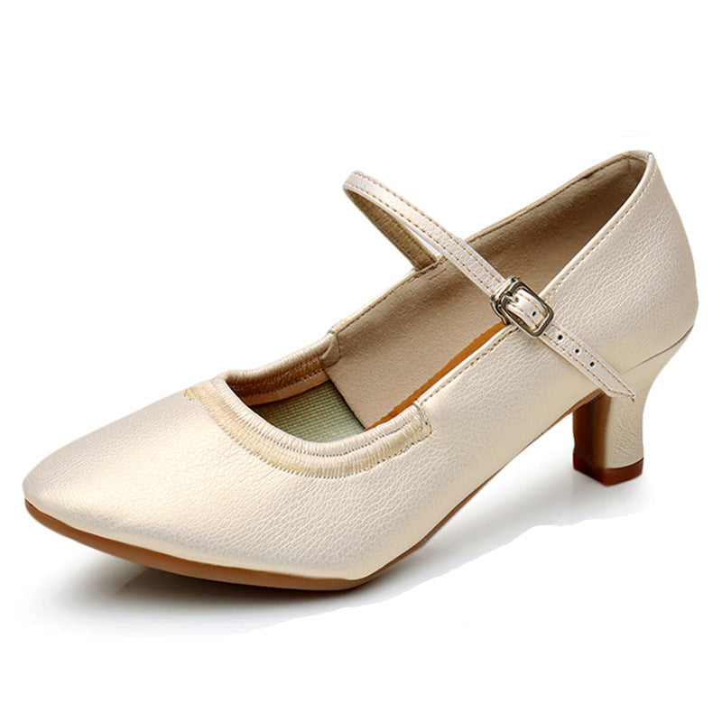 Buty do tańca łacińskiego damskie | Obcas środkowy, miękka podeszwa
