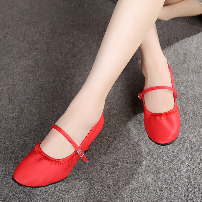 Buty do tańca łacińskiego damskie | Obcas środkowy, miękka podeszwa