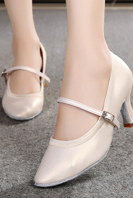 Buty do tańca łacińskiego damskie | Obcas środkowy, miękka podeszwa