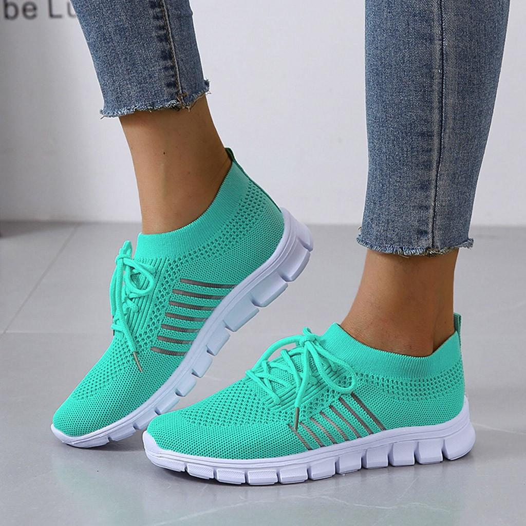 Damskie sneakersy ortopedyczne Flyknit oddychające z podparciem łuku stopy