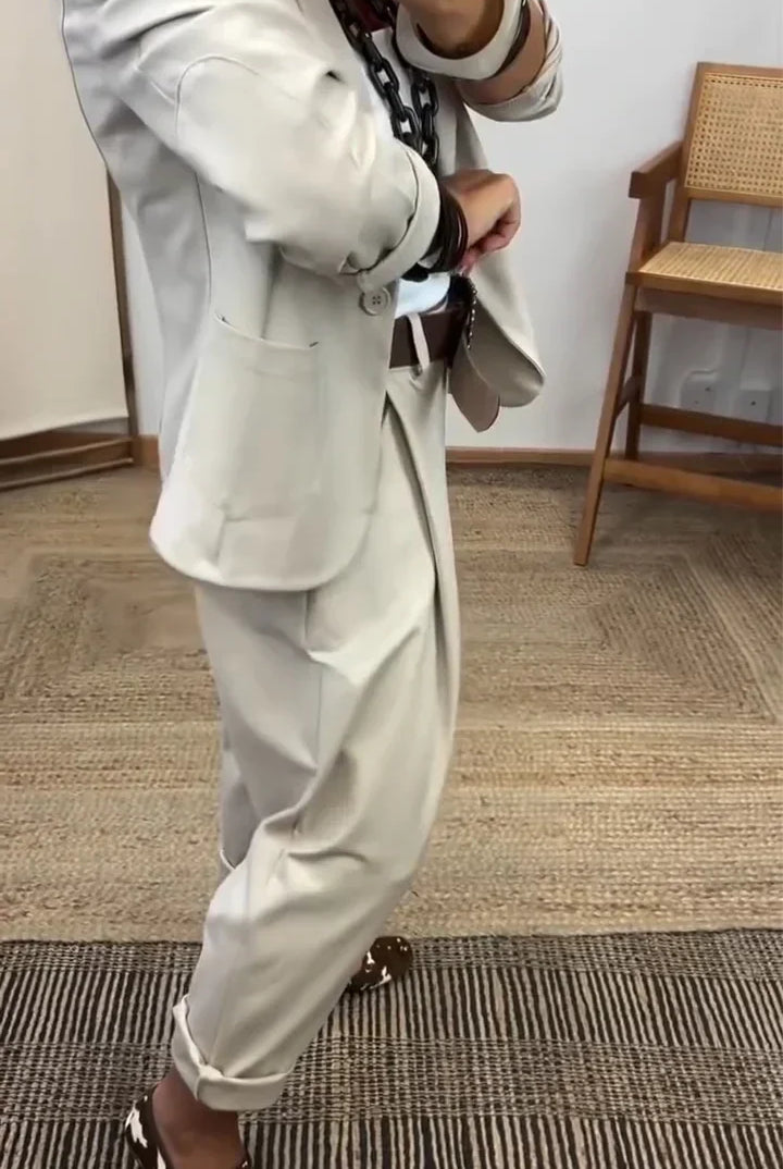 Garnitur Żakiet Spodnie | Beż, Czarny, Szary | Tailor Casual
