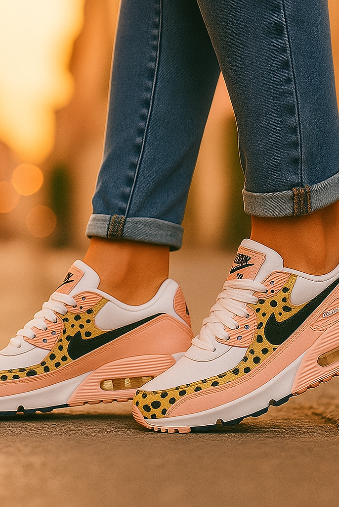 Buty damskie | Leopard Różowy | Oddychające, Wygodne