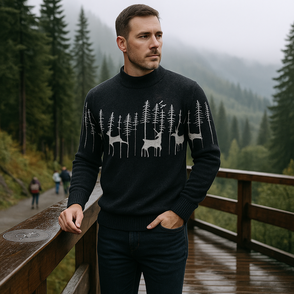 Premium Męski Sweter Świąteczny - Ciepły - Stylowy - Idealny Prezent