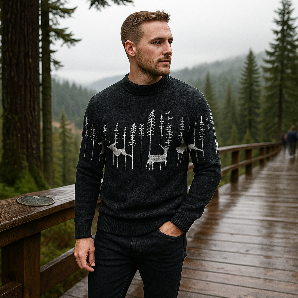 Premium Męski Sweter Świąteczny - Ciepły - Stylowy - Idealny Prezent