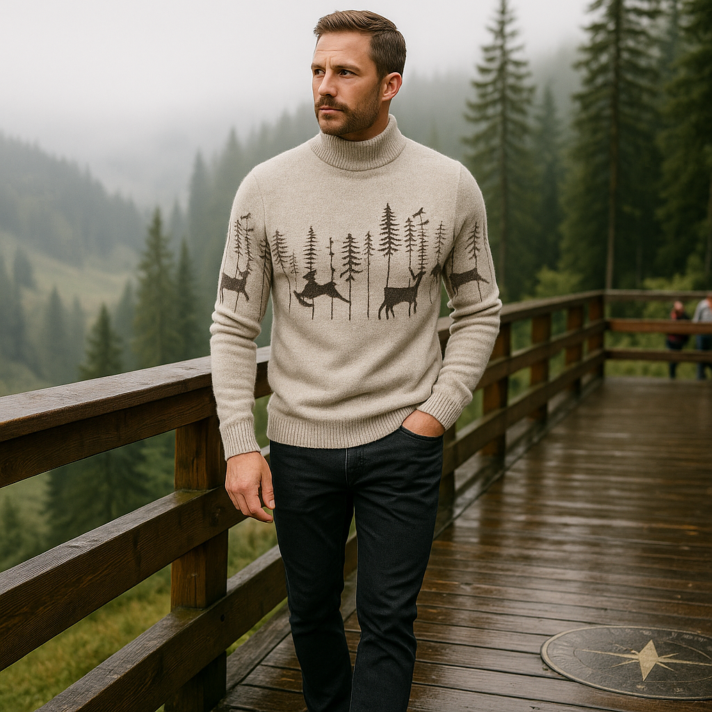 Premium Męski Sweter Świąteczny - Ciepły - Stylowy - Idealny Prezent