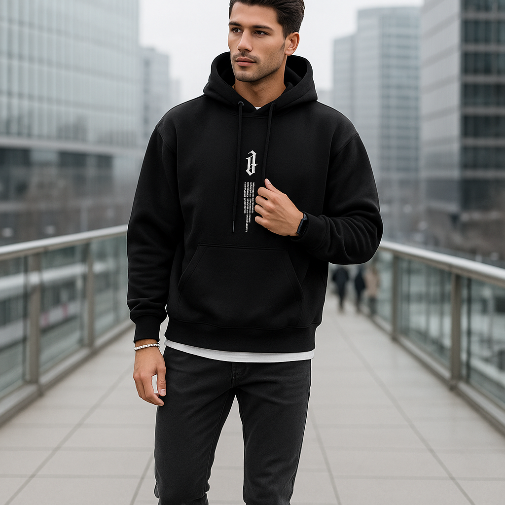 Męska Bluza z Kapturem Oversize – Stylowa i Wygodna