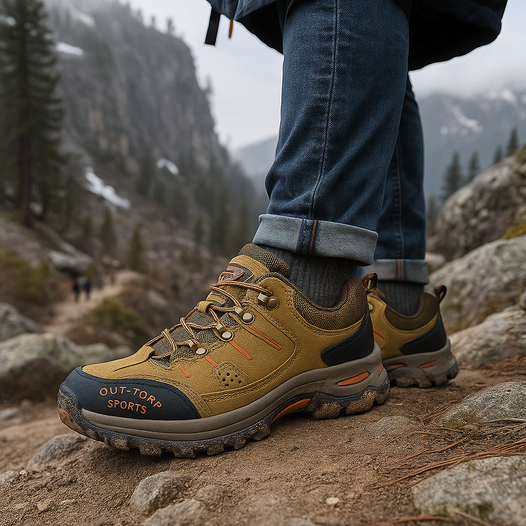 Stylowe buty trekkingowe dla mężczyzn - sznurowane
