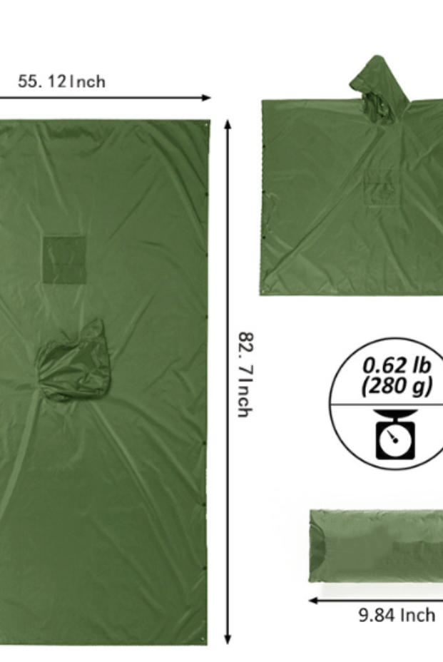 Poncho impermeabile | Protezione pioggia, taglio ampio