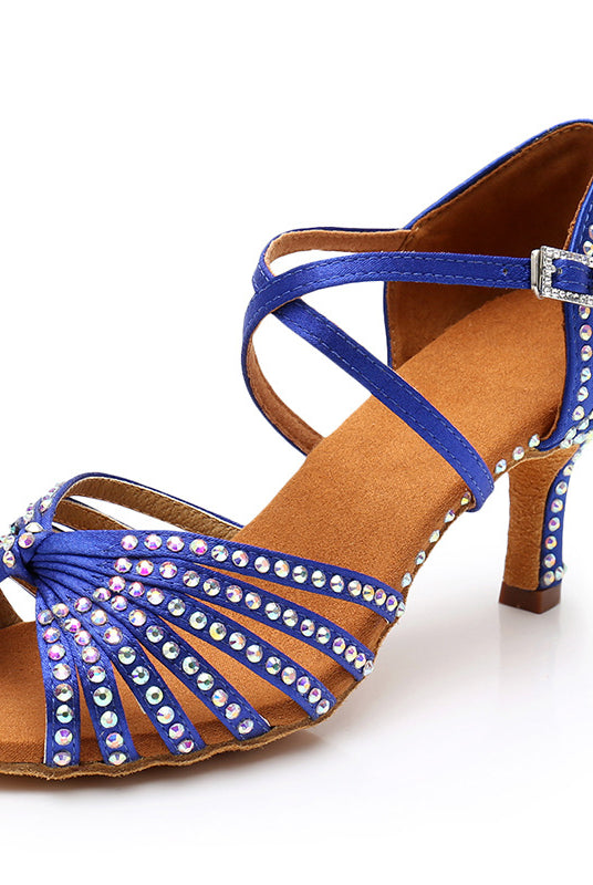 Buty do tańca latynoskiego | Rhinestone, obcas średni | Ballroom