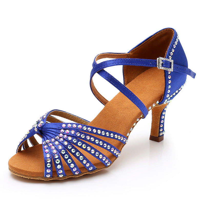 Buty do tańca latynoskiego | Rhinestone, obcas średni | Ballroom