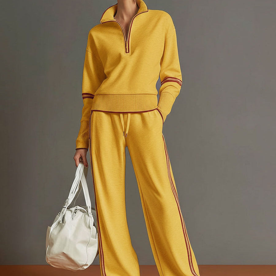 Komplet Damski Bluzka i Spodnie | Ample, Płynny Krój | Comfort