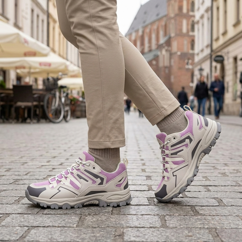 Solidne damskie buty trekkingowe wodoodporne