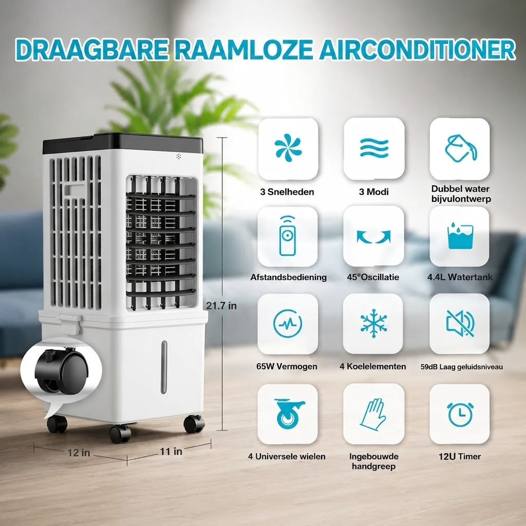 Romilly | Klimatyzator Mobilny Bez Ramy | Chłód Wszędzie Bezpośrednio