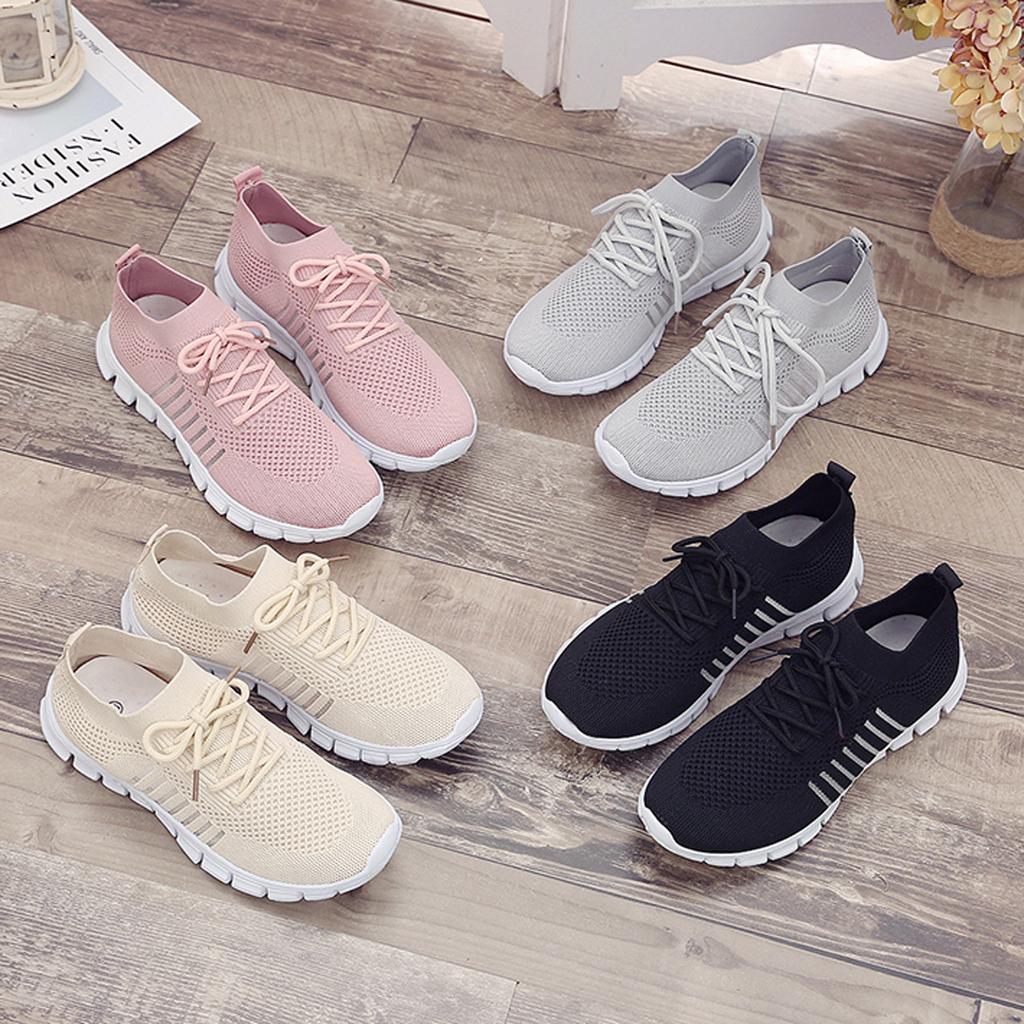 Damskie sneakersy ortopedyczne Flyknit oddychające z podparciem łuku stopy