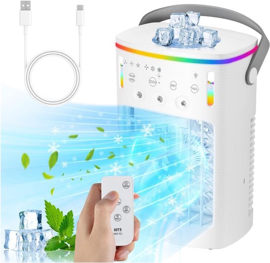 Przenośny klimatyzator, chłodnica powietrza 4 w 1 – USB-C