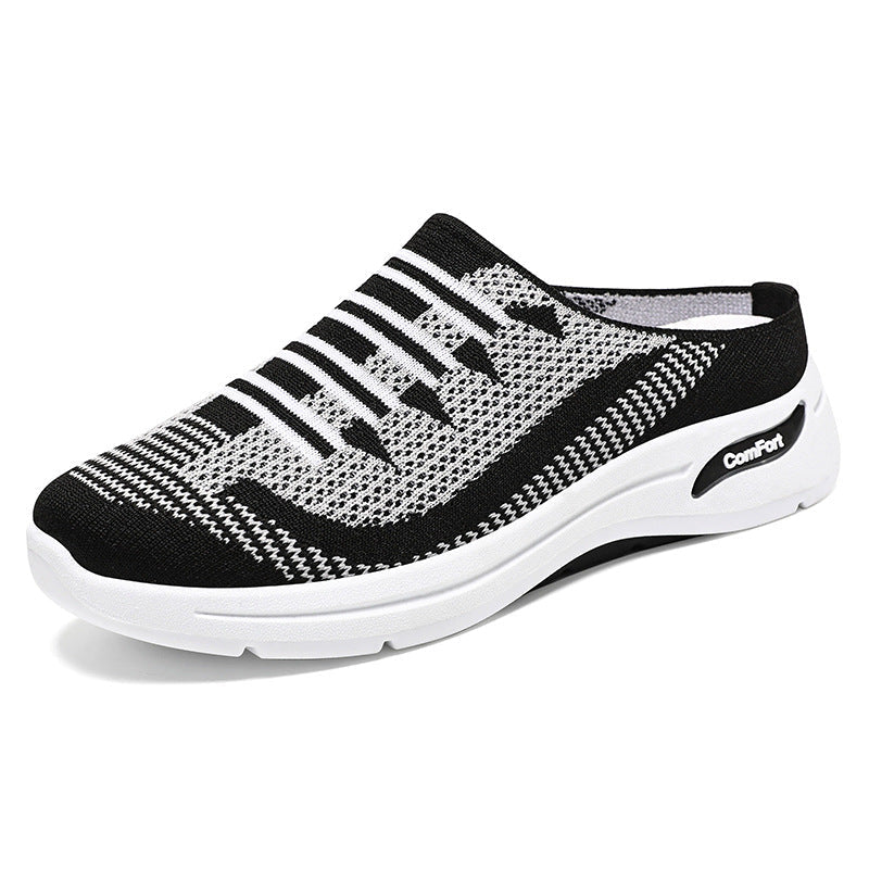 Damskie wsuwane trampki z dzianiny slip-on niska podeszwa