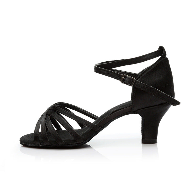 Buty do tańca latynoskiego damskie | Średni obcas, miękka podeszwa