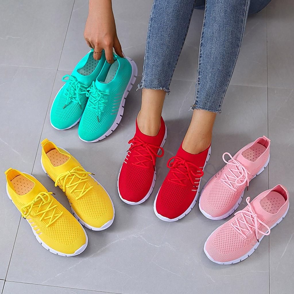 Damskie sneakersy ortopedyczne Flyknit oddychające z podparciem łuku stopy