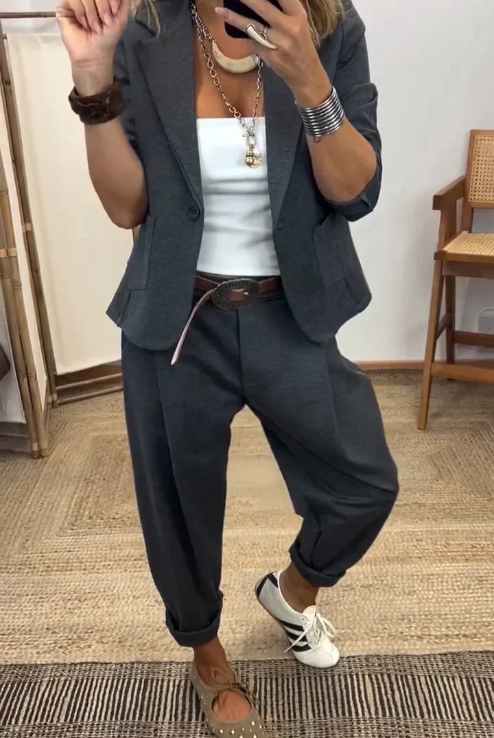 Garnitur Żakiet Spodnie | Beż, Czarny, Szary | Tailor Casual