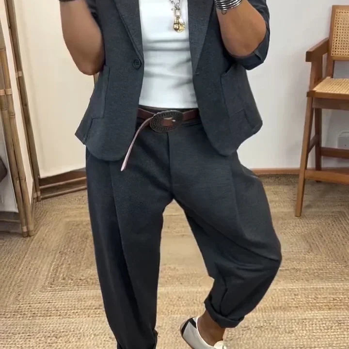 Garnitur Żakiet Spodnie | Beż, Czarny, Szary | Tailor Casual