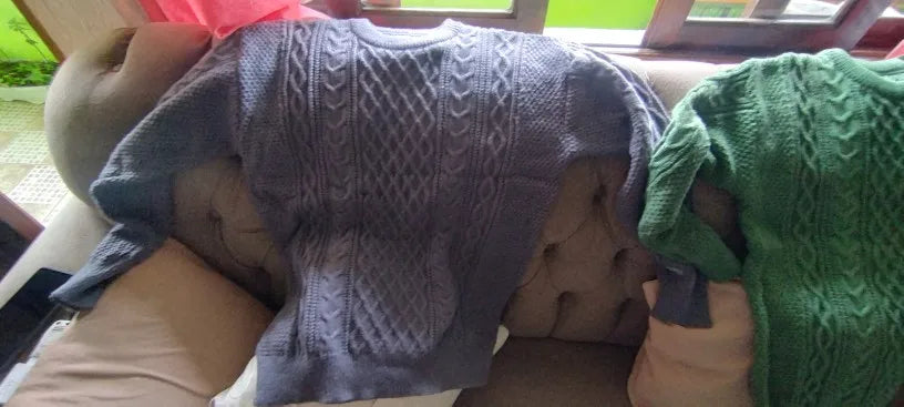 Sweter świąteczny męski | Dzianinowy, okrągły dekolt | Na Boże Narodzenie