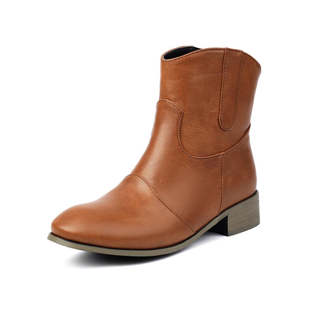 Buty Kowbojskie | Kostka, Blok Obcas, Brązowe