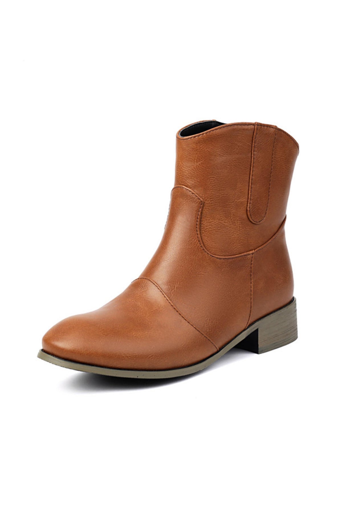 Buty Kowbojskie | Kostka, Blok Obcas, Brązowe