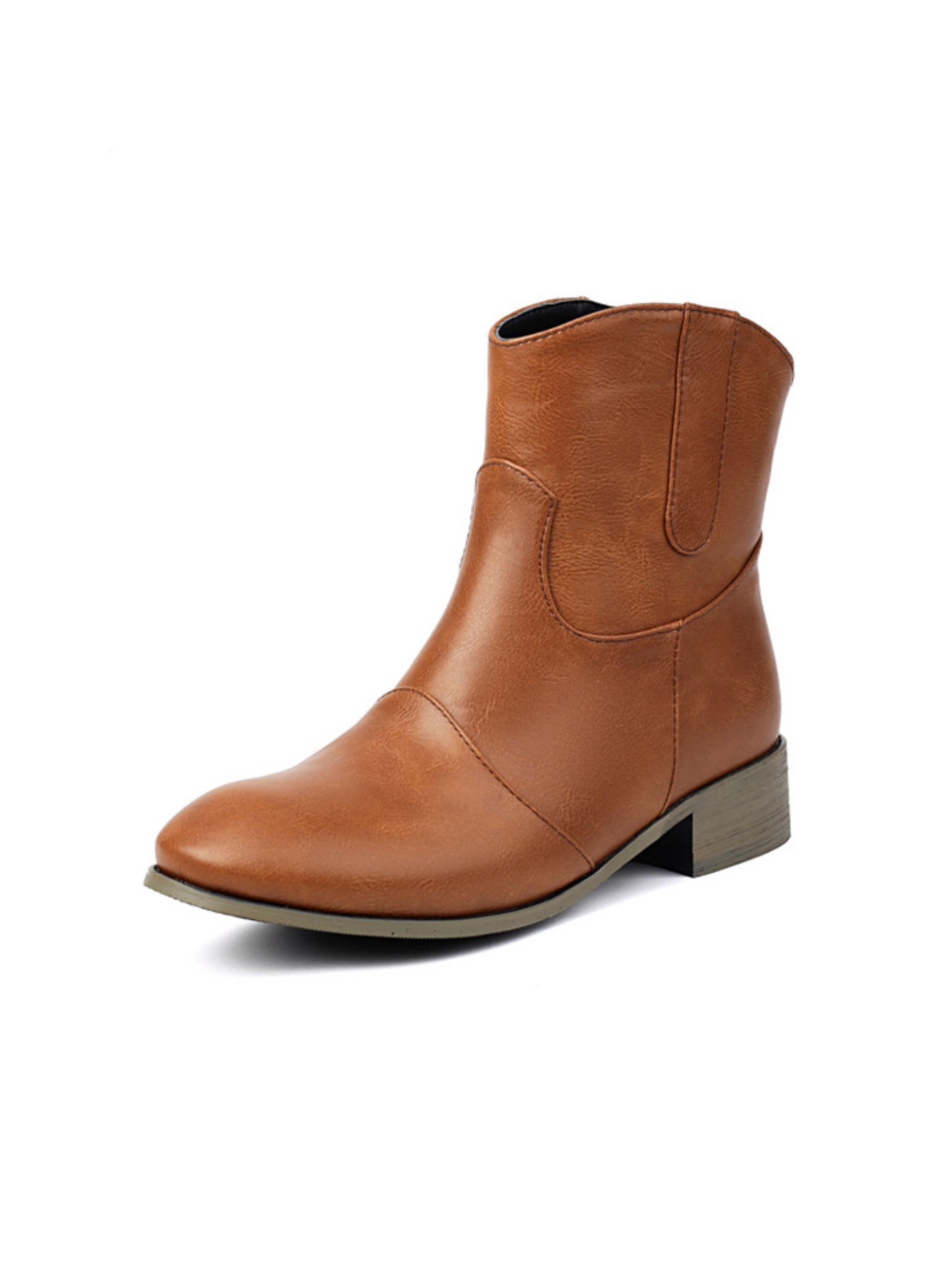 Buty Kowbojskie | Kostka, Blok Obcas, Brązowe