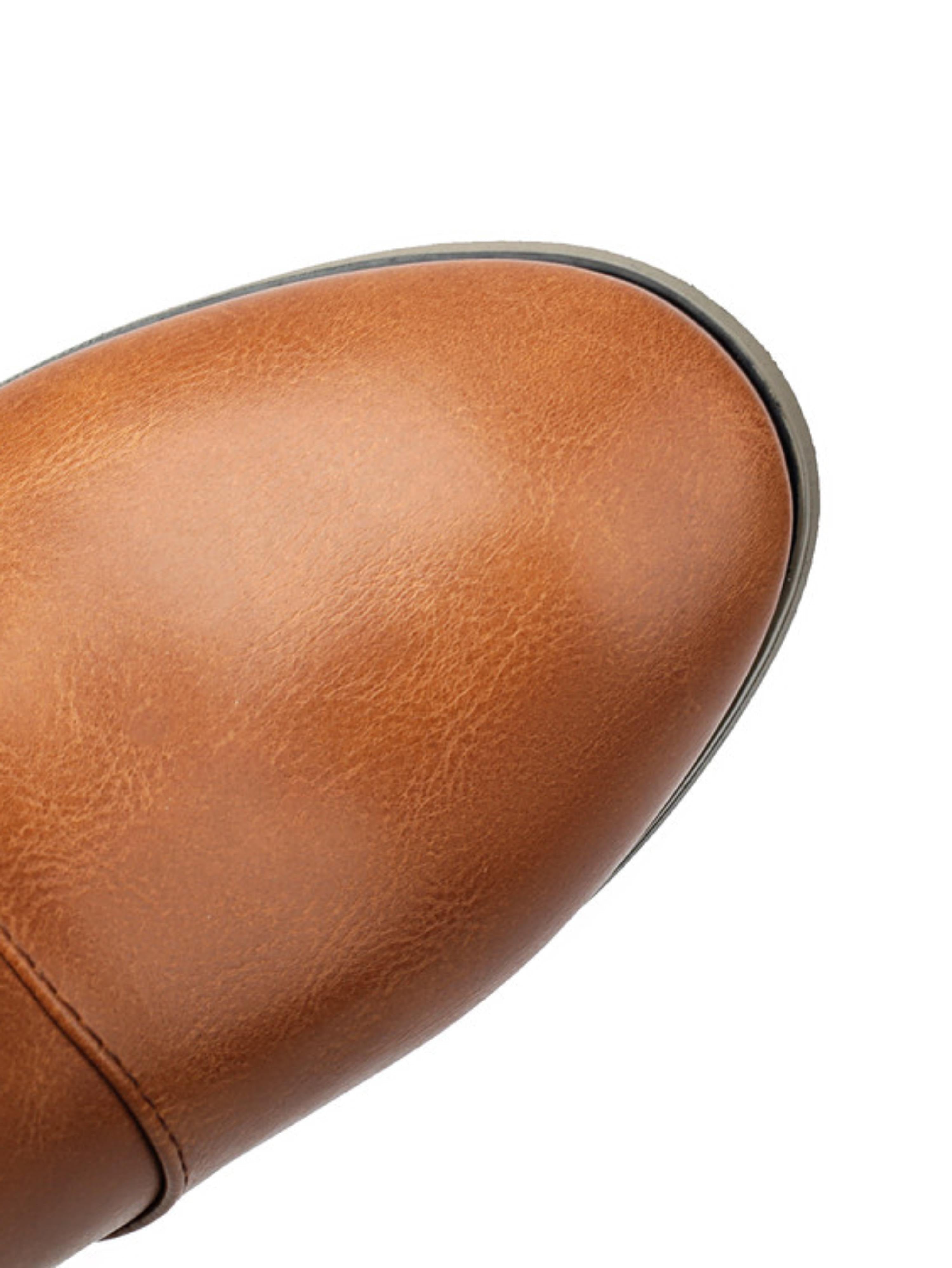 Buty Kowbojskie | Kostka, Blok Obcas, Brązowe