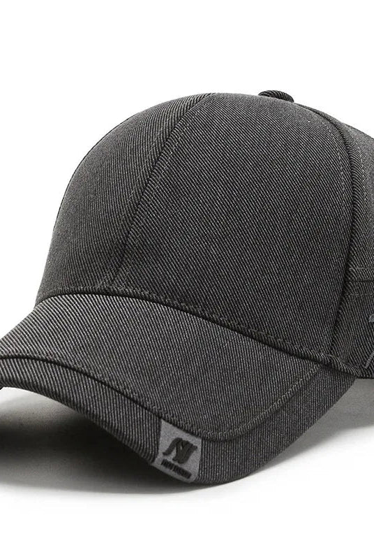 Czapka baseballowa męska | Twill z detalem