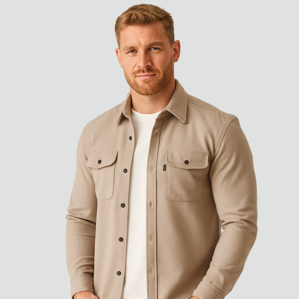 Męska Koszula Oversize Kieszenie Piersiowe Regular Fit