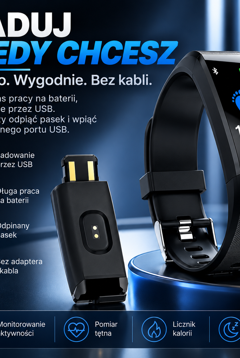 Smartwatch dla Umaów z Funkcjami Zdrowotna | Zegarek Fitness Tracker z Dużym Wyświetlaczem | HerzWacht