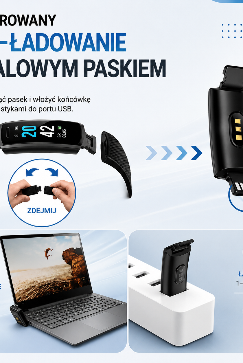 Smartwatch dla Umaów z Funkcjami Zdrowotna | Zegarek Fitness Tracker z Dużym Wyświetlaczem | HerzWacht