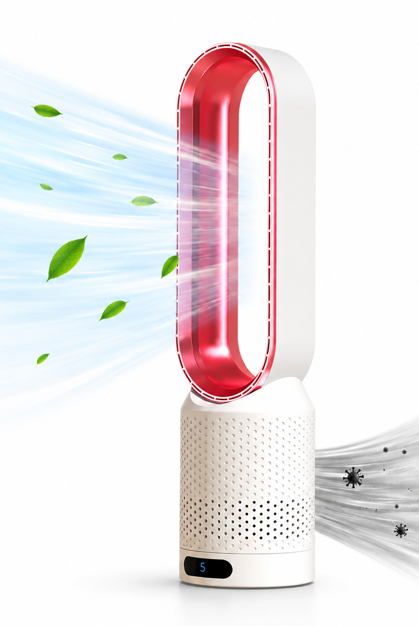 Przenośny oczyszczacz powietrza | Filtr HEPA, filtr węglowy | Wentylator bezłopatkowy
