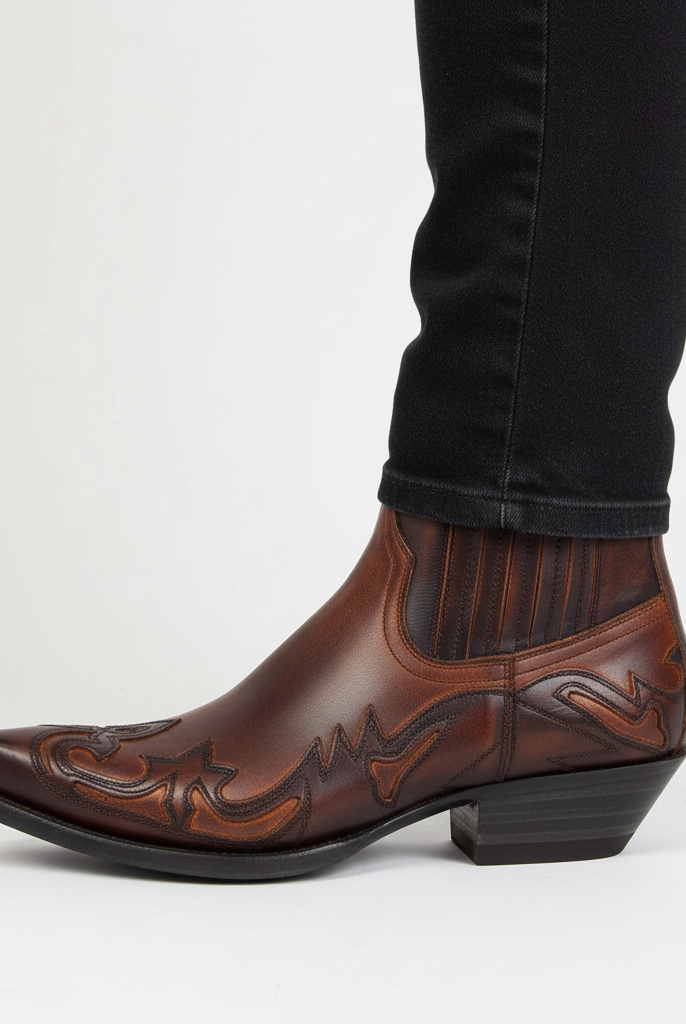 Buty Kowbojskie Skórzane | Unisex | Haft Western