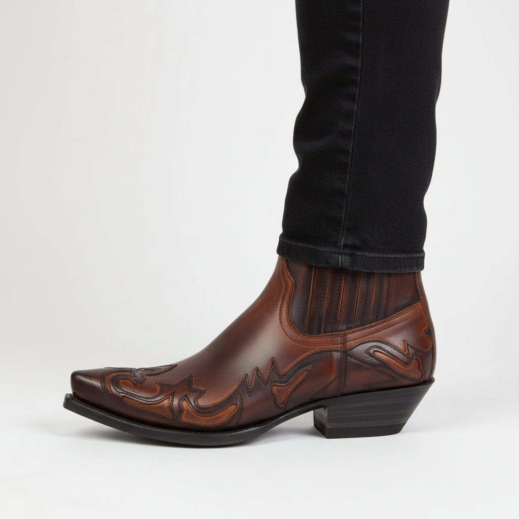 Buty Kowbojskie Skórzane | Unisex | Haft Western