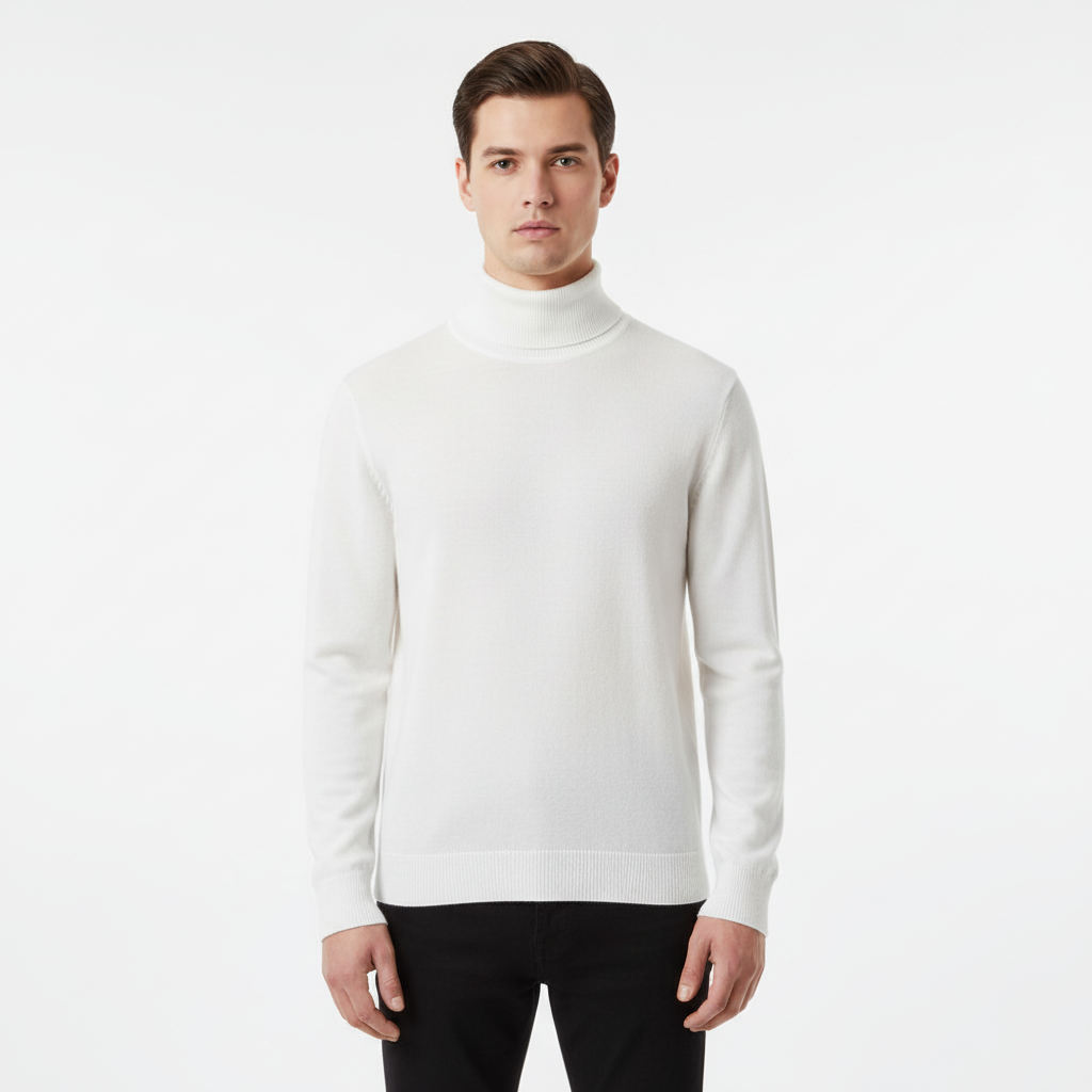 Sweter Męski Golfowy | Kaszmir, Elegancki