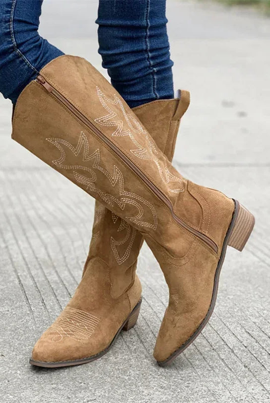 Kowbojskie Buty Damskie | Zachodnia Stylistyka, Niska Obcasa