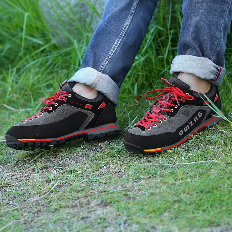 Męskie Buty Wędrówkowe - Sznurowane - Wodoodporne - Antypoślizgowe