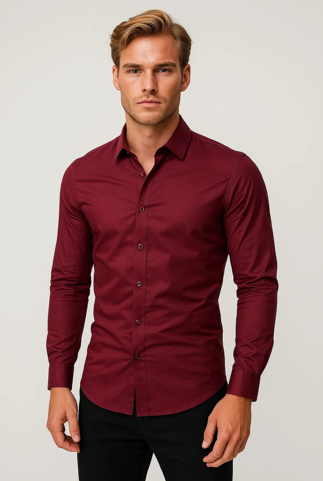 Koszula Męska Slim Fit | Długie Rękawy Casual