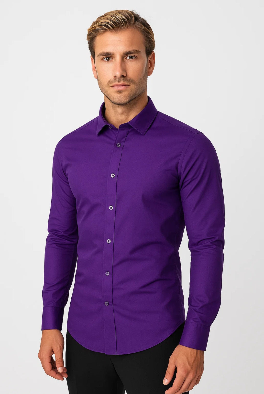 Koszula Męska Slim Fit | Długie Rękawy Casual