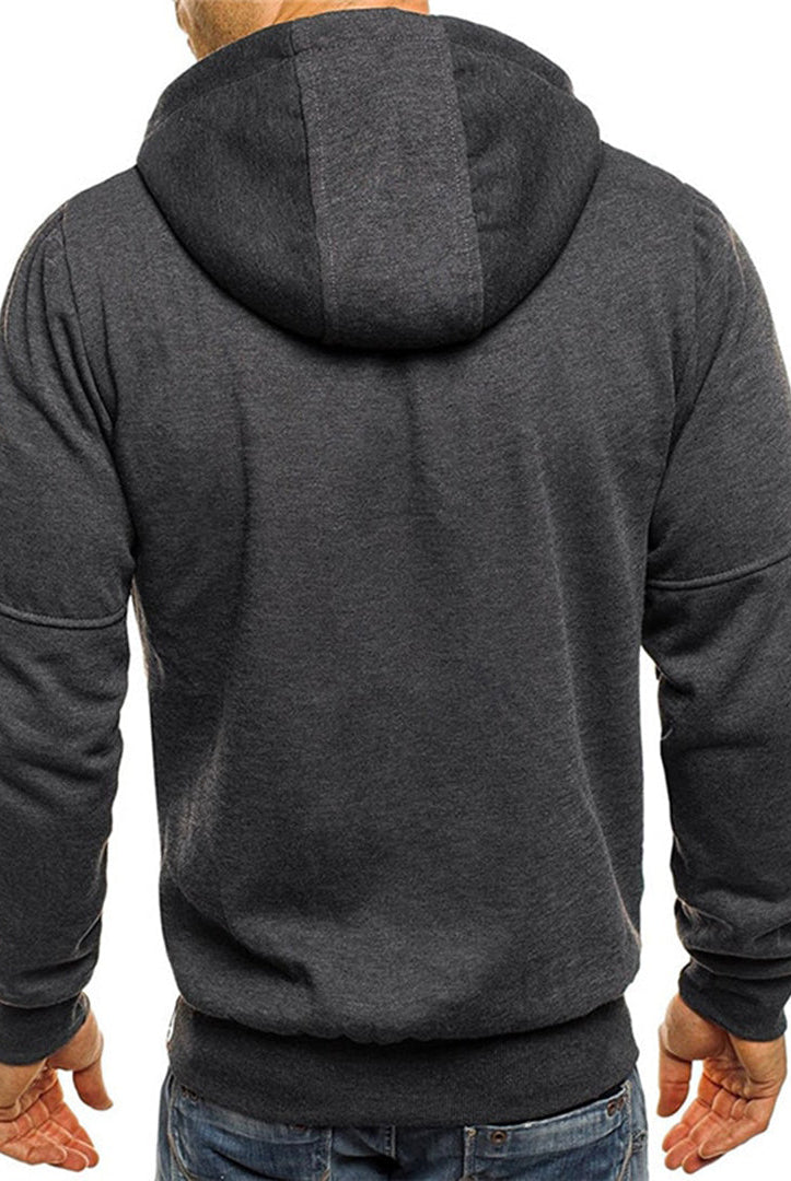Męska Bluza Rozpinana Z Kapturem Casual