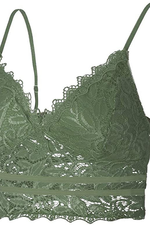 Koronkowy Biustonosz | Damski Crop Top, Regulowane Ramiączka | Miękki, Elastyczny