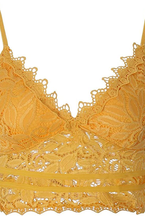 Koronkowy Biustonosz | Damski Crop Top, Regulowane Ramiączka | Miękki, Elastyczny