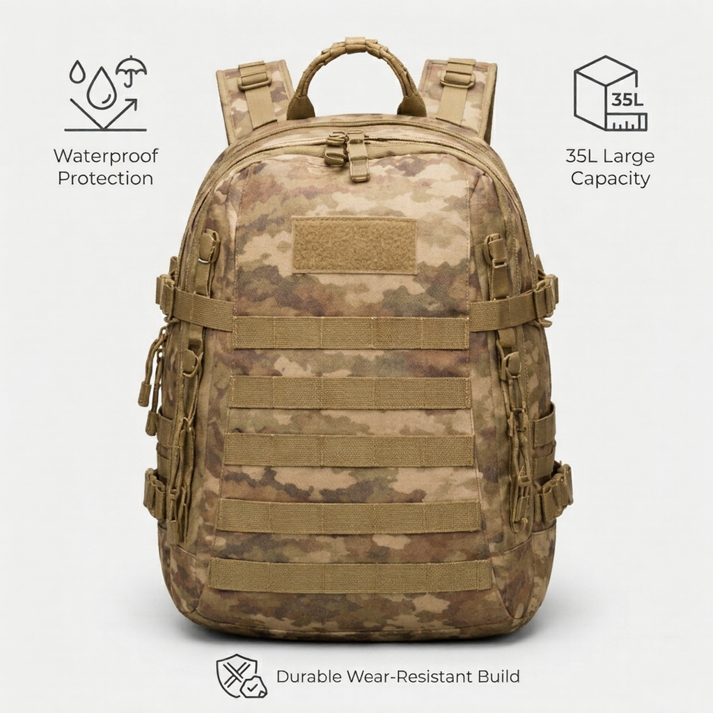 Plecak Taktyczny 35L | Wodoszczelny Turystyka Outdoor