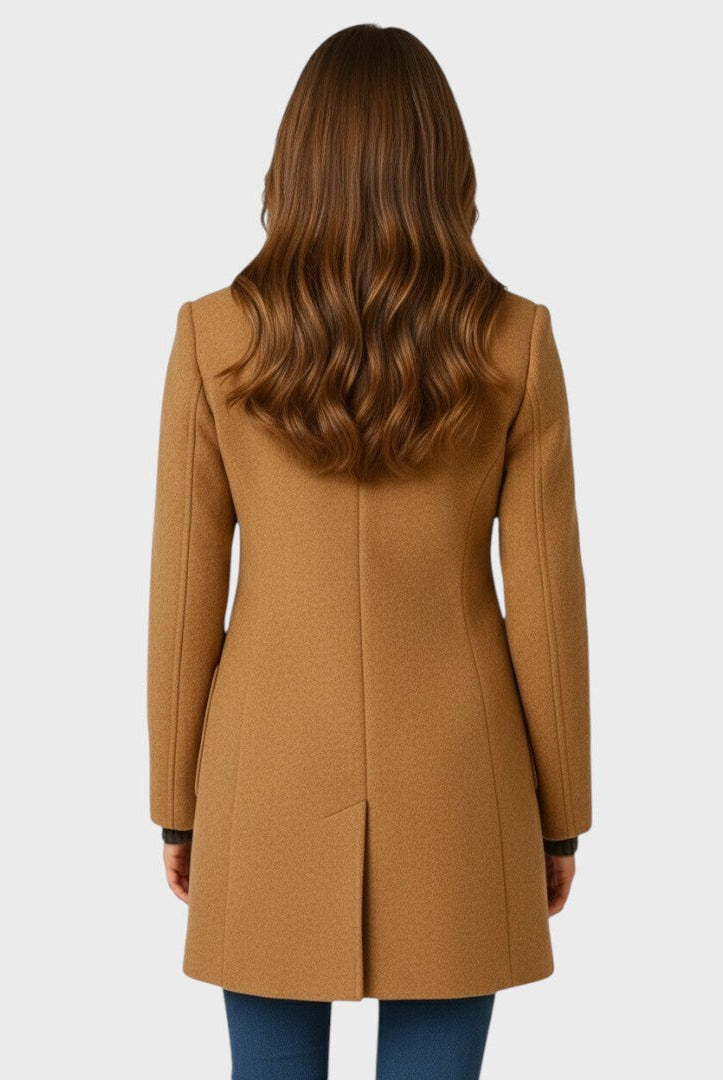 Płaszcz damski | Zapięcie guzikowe, dopasowany | Elegancki