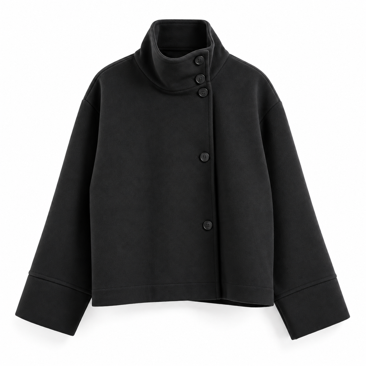 Płaszcz damski | Krótki, wełniany, taliowany | Elegancki fason, na guziki