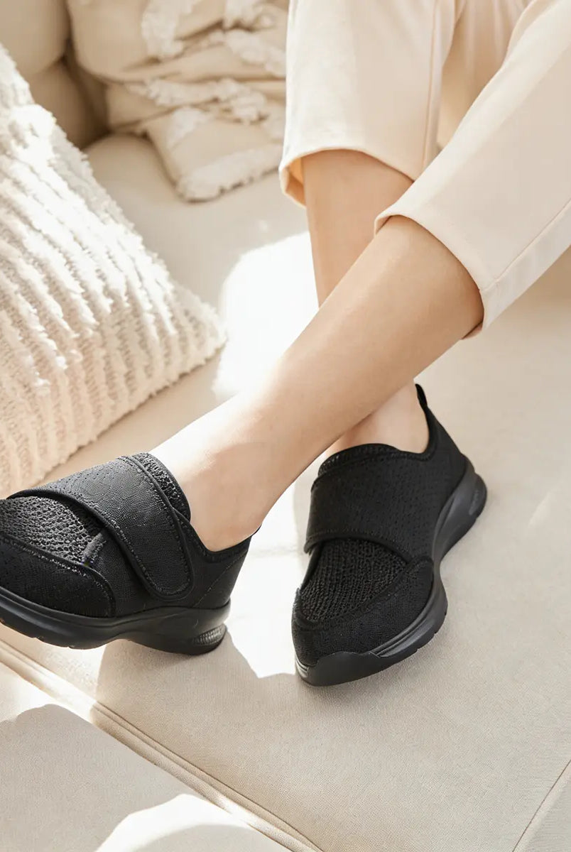 Buty ortopedyczne szeroka stopa regulowany pasek antypoślizgowe
