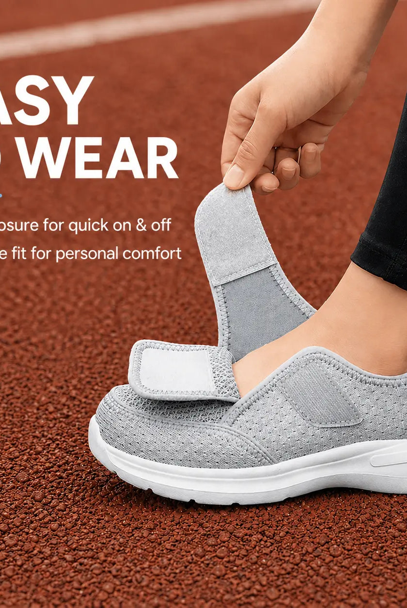 Buty ortopedyczne szeroka stopa regulowany pasek antypoślizgowe